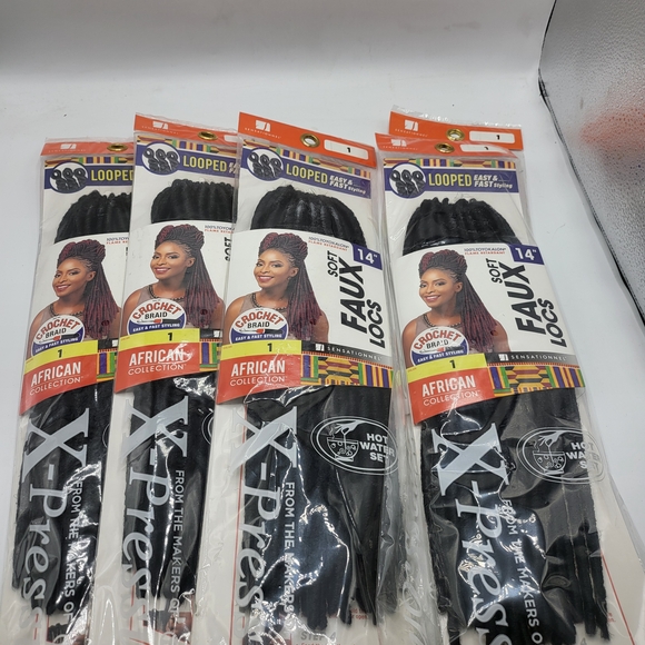 4pks Of Sensational African Collection Faux Locs Crotchet - Picture 3 of 3